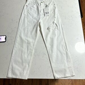 Zara white jeans Size Usa 2